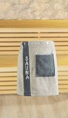 Gözze dvielis-svārki Sauna vīriešiem, 50 x 136 cm, pelēcīgi brūnā krāsā cena un informācija | Pirts lietas | 220.lv