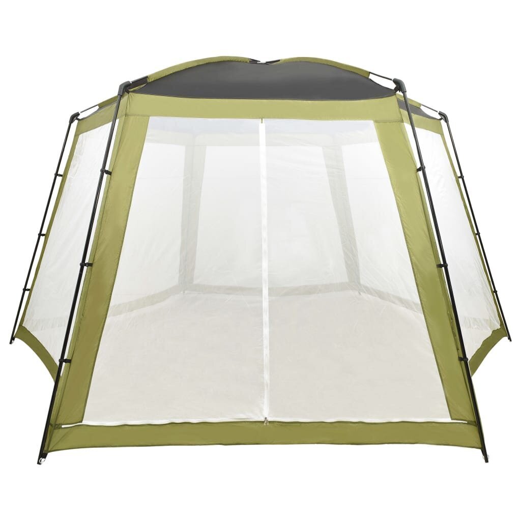 vidaXL - telts peldbaseinam, zaļā krāsā, 590x520x250cm, audums cena un informācija | Baseinu piederumi | 220.lv