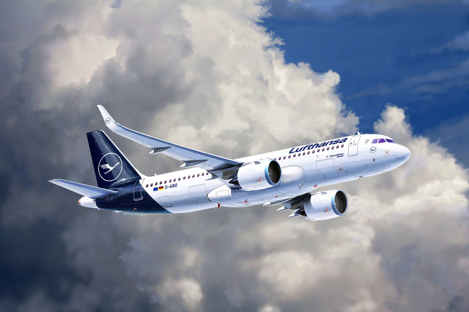 Revell - Airbus A320 Neo "Lufthansa", 1/144, 03942 cena un informācija | Konstruktori | 220.lv