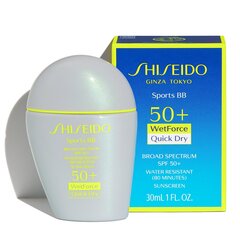 Крем-пудра Shiseido Sports BB SPF50 + 30 мл, Very Dark цена и информация | Пудры, базы под макияж | 220.lv