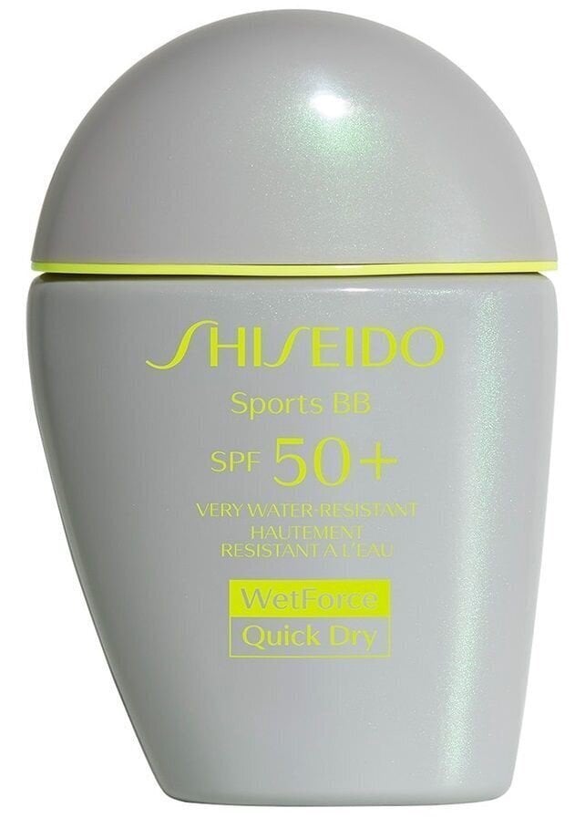 Krēmīgs pūderis Shiseido Sports BB SPF50+ 30 ml, Very Dark cena un informācija | Grima bāzes, tonālie krēmi, pūderi | 220.lv