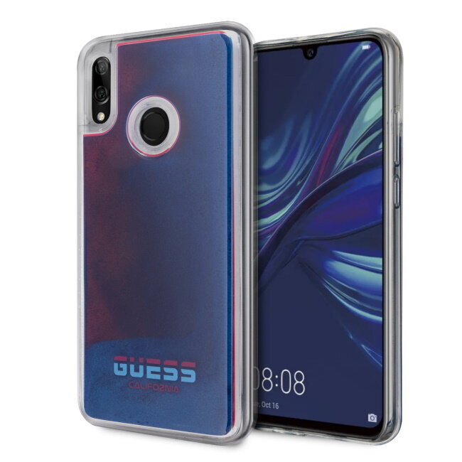 GUESS GUHCHPS19GLCR California Liquid tumsā spīdošs maks priekš Huawei P Smart (2019) / Honor 10 Lite Zils cena un informācija | Telefonu vāciņi, maciņi | 220.lv