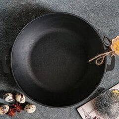 Čuguna sautēšanas trauks, 34x7 cm Maysternya, piemērots Kamado, 340-70 цена и информация | Cковородки | 220.lv