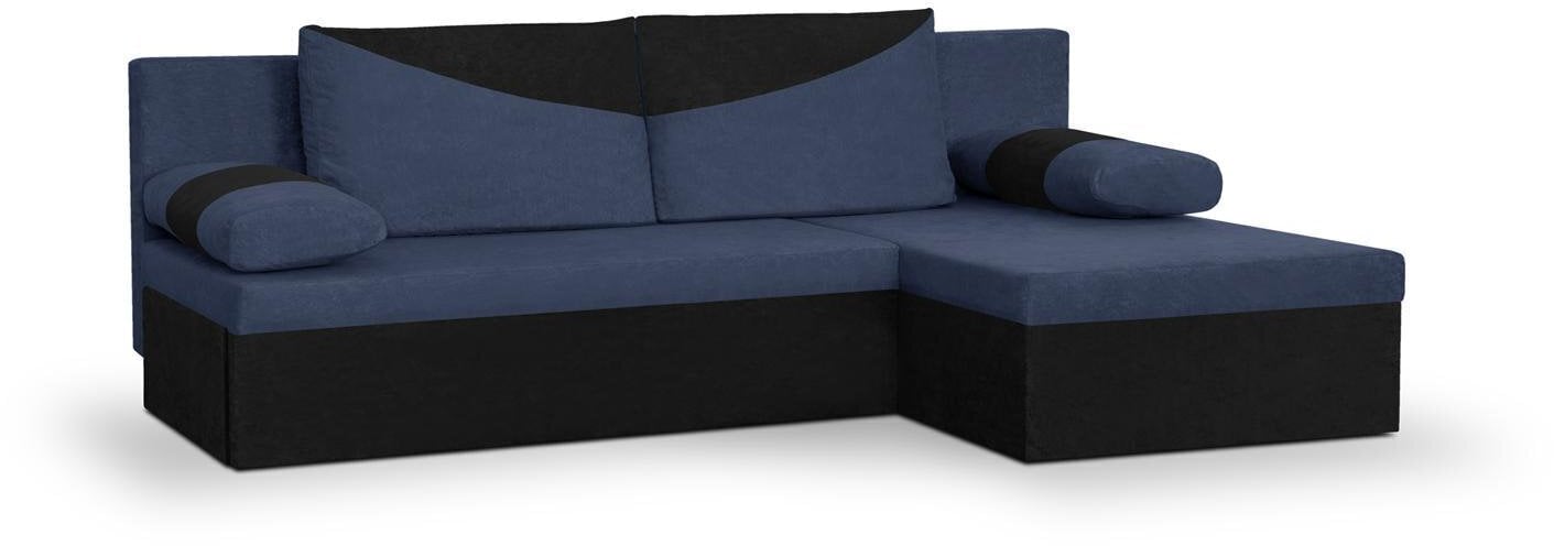 Universāls stūra dīvāns Bellezza Polo, zils/melns цена и информация | Stūra dīvāni | 220.lv