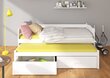Bērnu gulta Adrk Furniture Tiarro 80x180 cm, tumši brūna/balta cena un informācija | Bērnu gultas | 220.lv