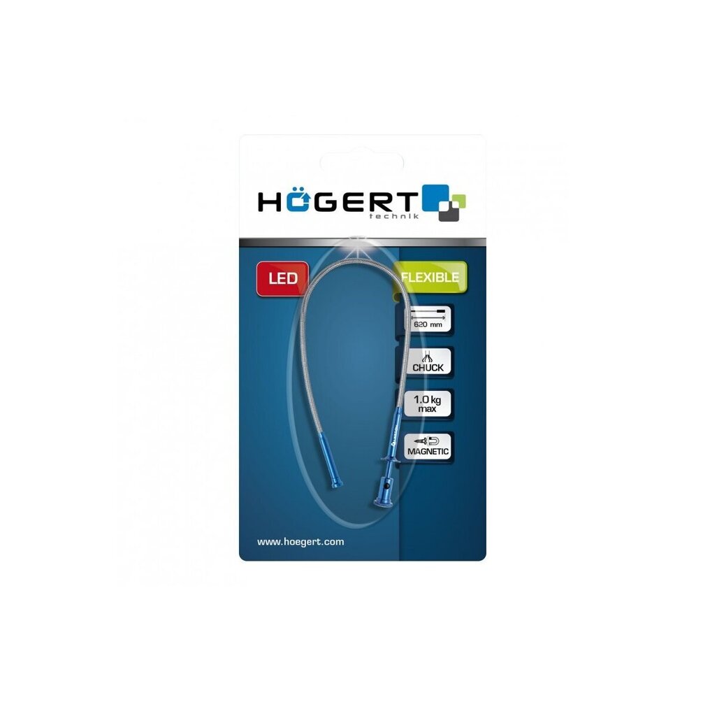 HOEGERT magnētiskais pacelšanas rīks maks. 1 kg, 620 mm, elastīgs, LED cena un informācija | Rokas instrumenti | 220.lv
