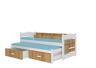 Детская кровать ADRK Furniture Tiarro 80x180 см, белая/коричневая цена и информация | Детские кровати | 220.lv