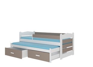 Bērnu gulta Adrk Furniture Tiarro 80x180 cm, balta/gaiši brūna цена и информация | Детские кровати | 220.lv