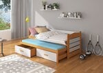 Bērnu gulta Adrk Furniture Tiarro 80x180 cm, brūna/pelēka