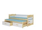 Bērnu gulta Adrk Furniture Tiarro 80x180 cm, gaiši brūna/balta
