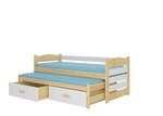 Детская кровать ADRK Furniture Tiarro 90x200 см, светло-коричневая/белая