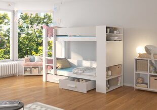 Кровать ADRK Furniture Garet 80x180см, белая/светло-серая цена и информация | Детские кровати | 220.lv