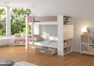 Кровать ADRK Furniture Garet 80x180 см, белая/серая цена и информация | Детские кровати | 220.lv