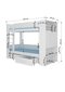 Gulta ADRK Furniture Garet 90x200cm, balta/ozolkoka krāsas cena un informācija | Bērnu gultas | 220.lv