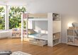Gulta ADRK Furniture Garet 90x200cm, balta/ozolkoka krāsas цена и информация | Bērnu gultas | 220.lv