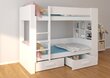 Gulta ADRK Furniture Garet 90x200cm, balta/gaiši brūna cena un informācija | Bērnu gultas | 220.lv