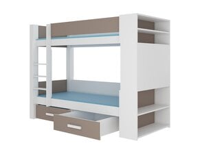 Кровать ADRK Furniture Garet 90x200см, белая/серая цена и информация | Детские кровати | 220.lv