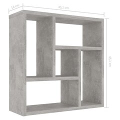 vidaXL - sienas plaukts, betonpelēks, 45,1x16x45,1 cm, skaidu plāksne цена и информация | Полки | 220.lv