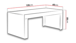 Dīvāna galds MESS-czarny / czarny połysk kaina ir informacija | Žurnālgaldiņi | 220.lv