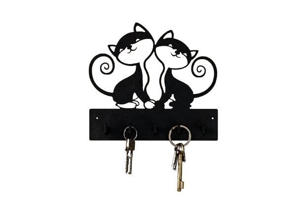 Atslēgu pakaramais Divi kaķi cena un informācija | Drēbju pakaramie | 220.lv
