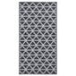 vidaXL - āra paklājs, melns, 160x230cm, PP cena un informācija | Paklāji | 220.lv