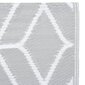 vidaXL - āra paklājs, pelēks, 160x230cm, PP цена и информация | Paklāji | 220.lv
