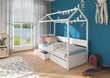 Gulta ADRK Furniture Otello 90x200 cm ar baldahīnu, balta/zila cena un informācija | Bērnu gultas | 220.lv