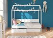 Gulta ADRK Furniture 80x180 cm ar baldahīnu, balta / zila cena un informācija | Bērnu gultas | 220.lv