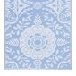 vidaXL - āra paklājs, zilā krāsā, 120x180cm, PP cena un informācija | Paklāji | 220.lv