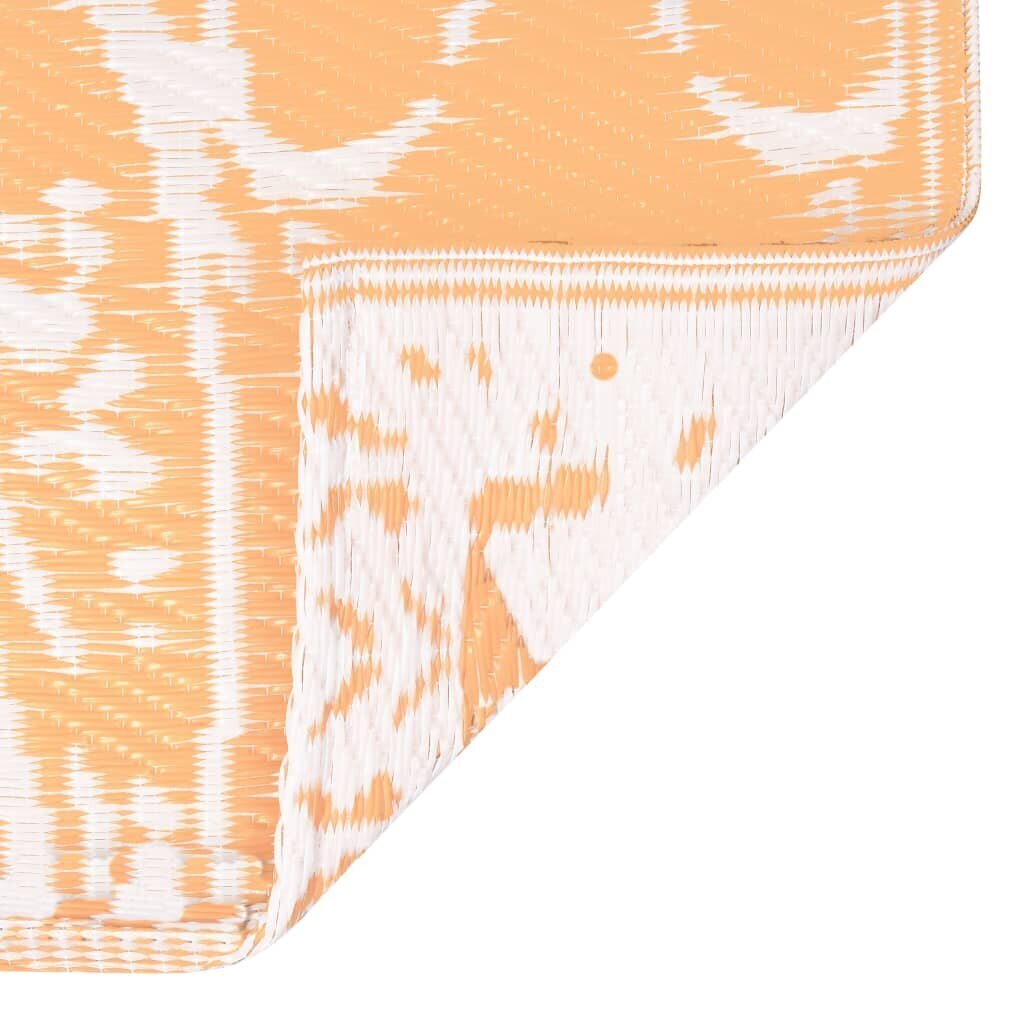 vidaXL - āra paklājs, oranžs un balts, 160x230cm, PP cena un informācija | Paklāji | 220.lv