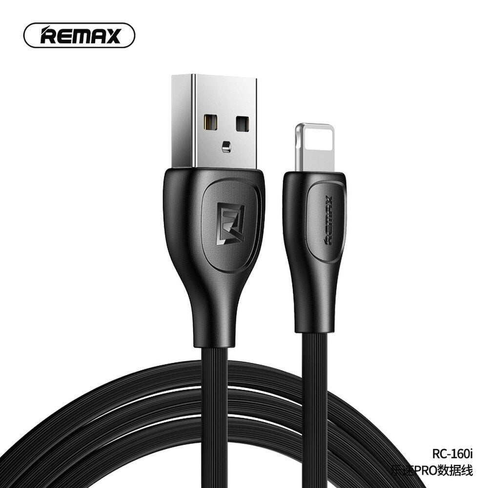 REMAX kabelis USB iPhone Lightning 8 kontaktu Lesu Pro 2,1A RC-160i melns цена и информация | Savienotājkabeļi | 220.lv