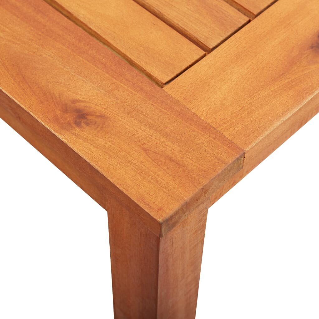 vidaXL dārza galds, 215x90x74 cm, akācijas masīvkoks цена и информация | Dārza galdi | 220.lv