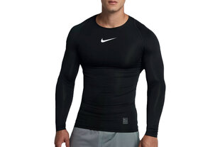 Sporta krekls ar garām piedurknēm vīriešiem Nike Pro Top Compression Longsleeve 838077 010, melns цена и информация | Мужская спортивная одежда | 220.lv