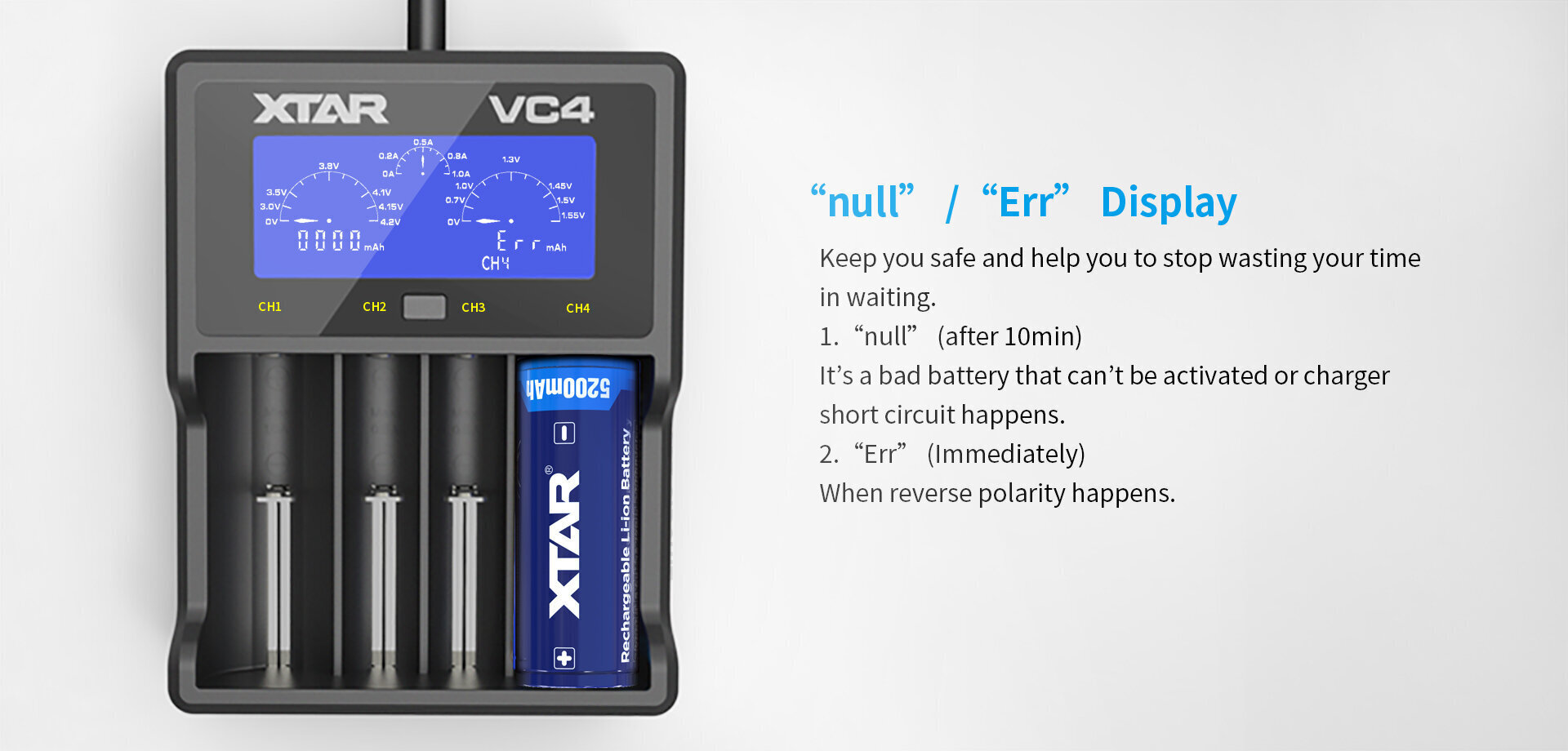 Akumulatora lādētājs XTAR VC4 LiION / Ni-MH ar šķidro kristālu displeju cena un informācija | Akumulatori, lādētāji un piederumi | 220.lv