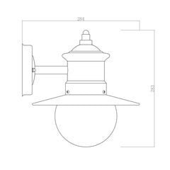 Настенный наружный светильник G.LUX GH-351-SS цена и информация | Уличное освещение | 220.lv