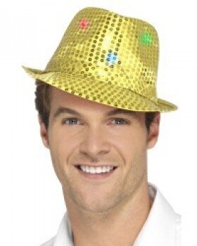 Disko cepure, dzeltena, spīdīga, kvēlojoša cena un informācija | Karnevāla kostīmi, maskas un parūkas | 220.lv