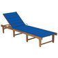 vidaXL - saliekamais sauļošanās krēsls ar matraci, cietu akāciju цена и информация | Sauļošanās krēsli | 220.lv