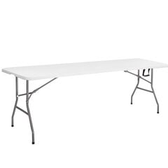 Saliekamais galds Springos, 240x75 cm, balts cena un informācija | Dārza galdi | 220.lv