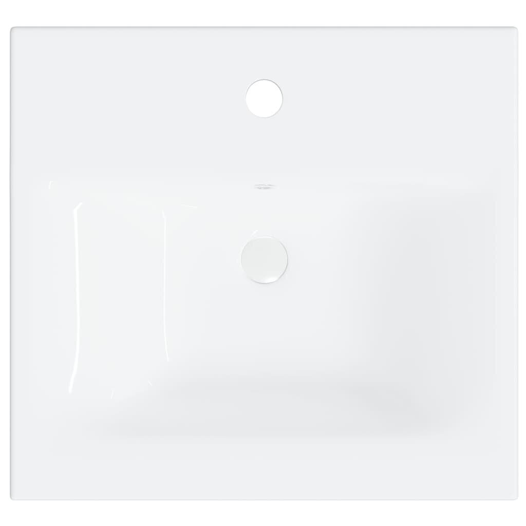 vidaXL - iebūvējamā izlietne, balta, 42x39x18cm, keramika cena un informācija | Izlietnes | 220.lv