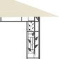 vidaXL - dārza mēbeles ar kukaiņu tīklu un spuldzēm, krēms, 4x3x2,73m cena un informācija | Dārza nojumes un lapenes | 220.lv