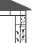 vidaXL - dārza mēbeles ar kukaiņu sietu un spuldzēm, antracīta krāsas, 3x3x2,73m, 180g / m² cena un informācija | Dārza nojumes un lapenes | 220.lv