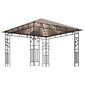 vidaXL - dārza mēbeles ar kukaiņu tīklu un spuldzēm, 3x3x2,73m, 180g / m² cena un informācija | Dārza nojumes un lapenes | 220.lv