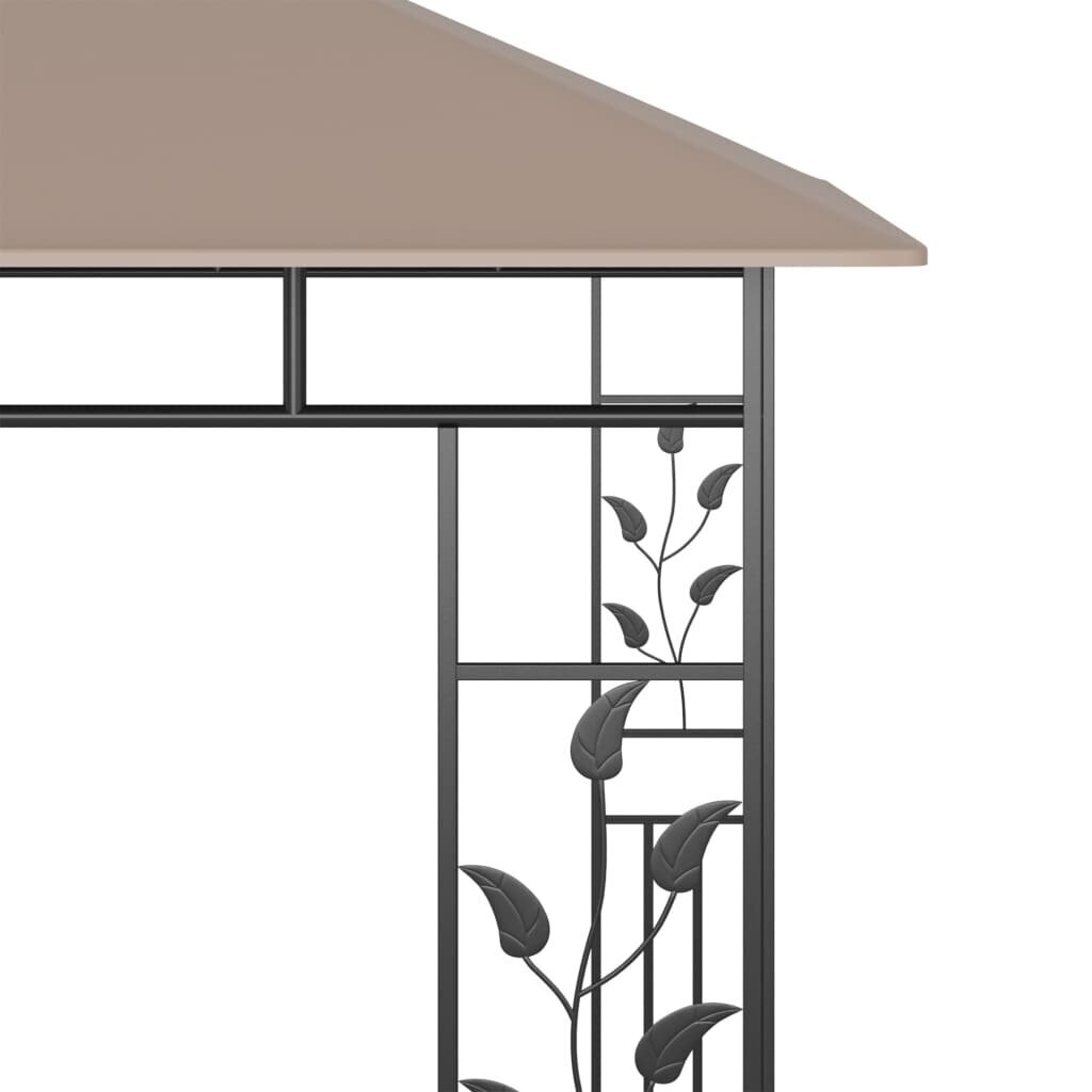 vidaXL - dārza mēbeles ar kukaiņu tīklu un spuldzēm, 3x3x2,73m, 180g / m² цена и информация | Dārza nojumes un lapenes | 220.lv