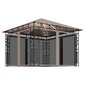 vidaXL - dārza mēbeles ar kukaiņu tīklu un spuldzēm, 3x3x2,73m, 180g / m² цена и информация | Dārza nojumes un lapenes | 220.lv