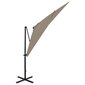 vidaXL Arm lietussargs ar stabu un LED spuldzēm, 250cm цена и информация | Saulessargi, markīzes un statīvi | 220.lv