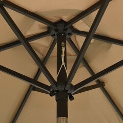 vidaXL lietussargs ar LED, 200x211cm, alumīnijs cena un informācija | Saulessargi, markīzes un statīvi | 220.lv