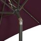 vidaXL lietussargs ar LED, sarkans, 200x211cm, alumīnijs цена и информация | Saulessargi, markīzes un statīvi | 220.lv