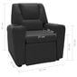 vidaXL - atpūtas krēsls, melns, mākslīgā āda цена и информация | Atpūtas krēsli | 220.lv