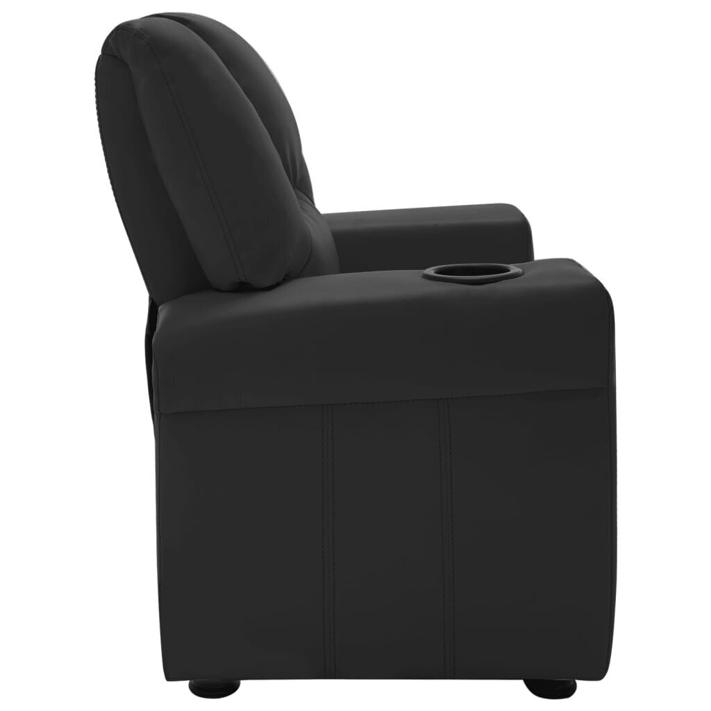 vidaXL - atpūtas krēsls, melns, mākslīgā āda cena un informācija | Atpūtas krēsli | 220.lv