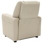 vidaXL atpūtas krēsls, krēmkrāsas, mākslīgā āda cena un informācija | Atpūtas krēsli | 220.lv